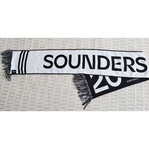 Seattle Sounders 2020 FC Scarf MLS  Approx 60" x 7.5" Black and White by Diehard